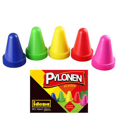 Idena Pylone Idena 40622 - Pylonen 25 Stück, farbig sortierte Warn-Kegel aus Kunsts (25 St)