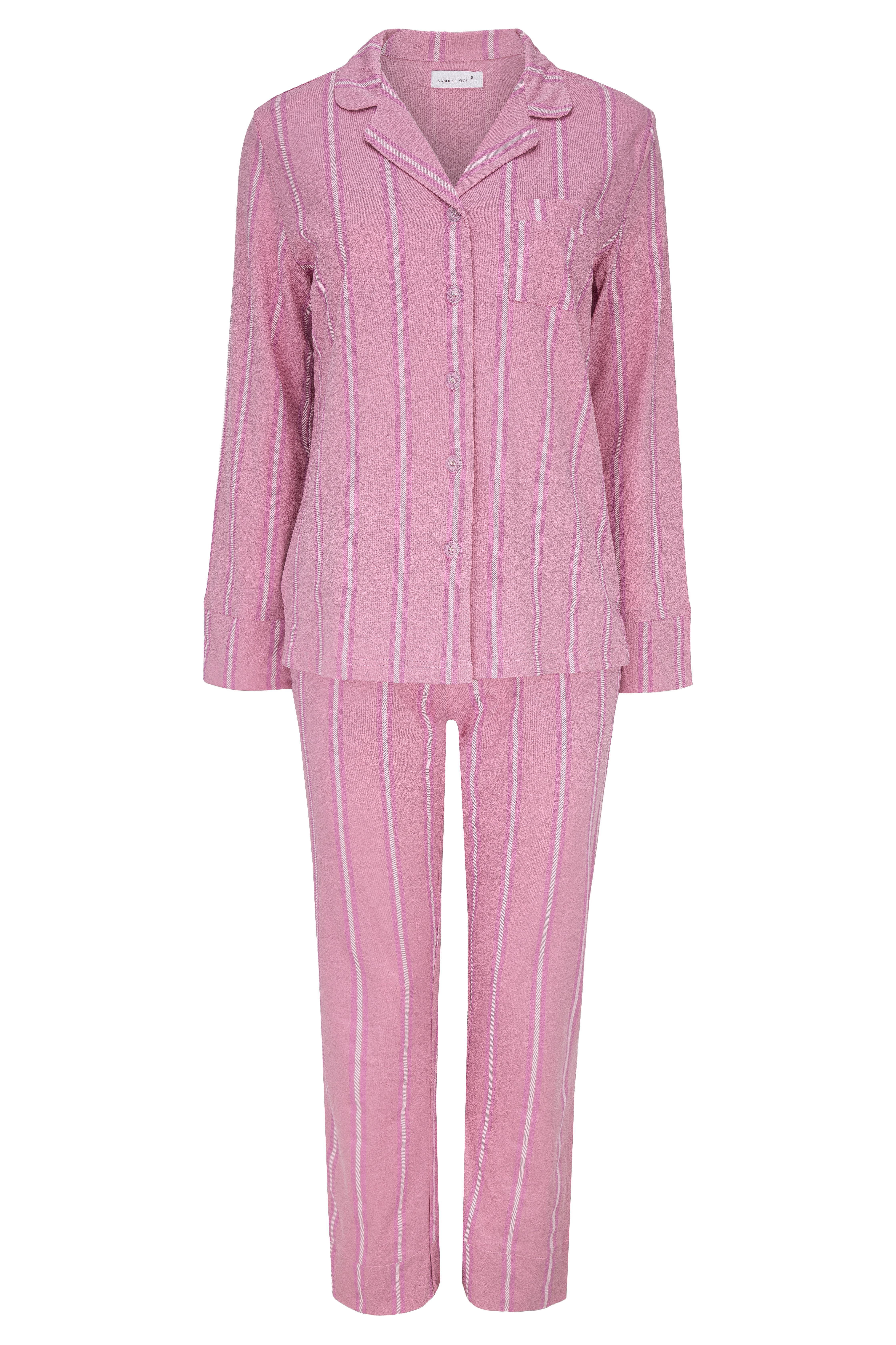 SNOOZE OFF Pyjama langarm Schlafanzug im Streifendesign (2 tlg., 1 Stück) m günstig online kaufen