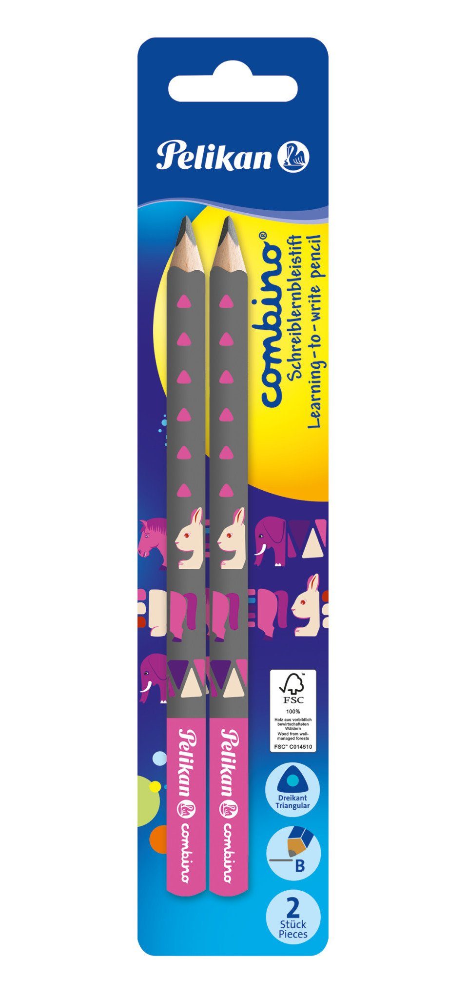 Pelikan Bleistift Pelikan Schreiblernbleistift Combino B pink 2er Set