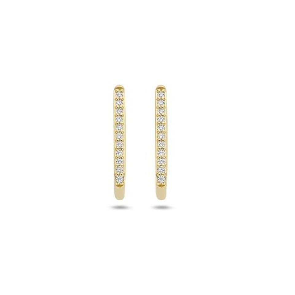 Blush Paar Creolen BLUSH Creolen Rechteckig 14 Karat Gelbgold 7318YZI