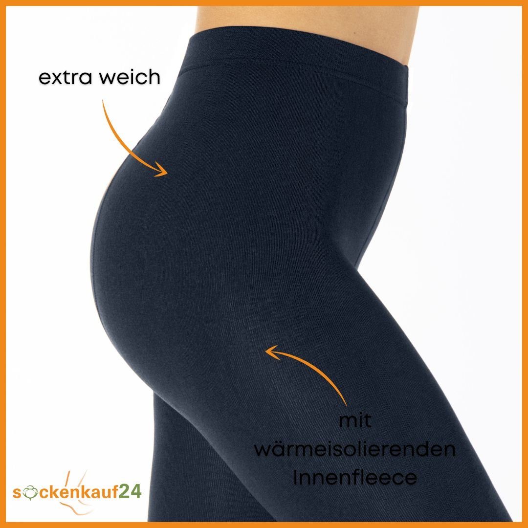 sockenkauf24 Thermostrumpfhose Damen Strumpfhose mit Innenfleece in 10 Farben extra warm Winter Strumpfhose WP – Bild 4 von 5