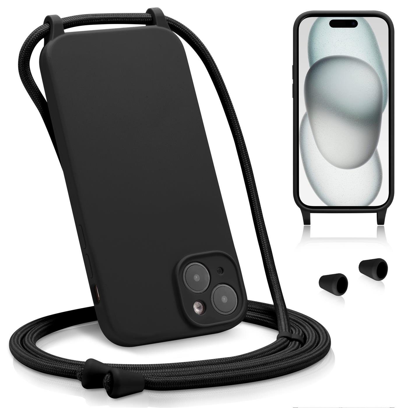 CoolGadget Handykette Premium Handyhülle mit verstellbarer Handykette für iPhone 15 Plus 6,7 Zoll, Hülle zum Umhängen Kette, Ideal für Festival- und Outdoor-Enthusiasten