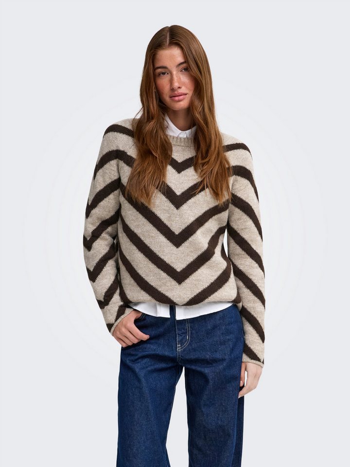 ONLY Strickpullover ONLELIZA L/S PULLOVER KNT NOOS Kunstfaser, regular fit
