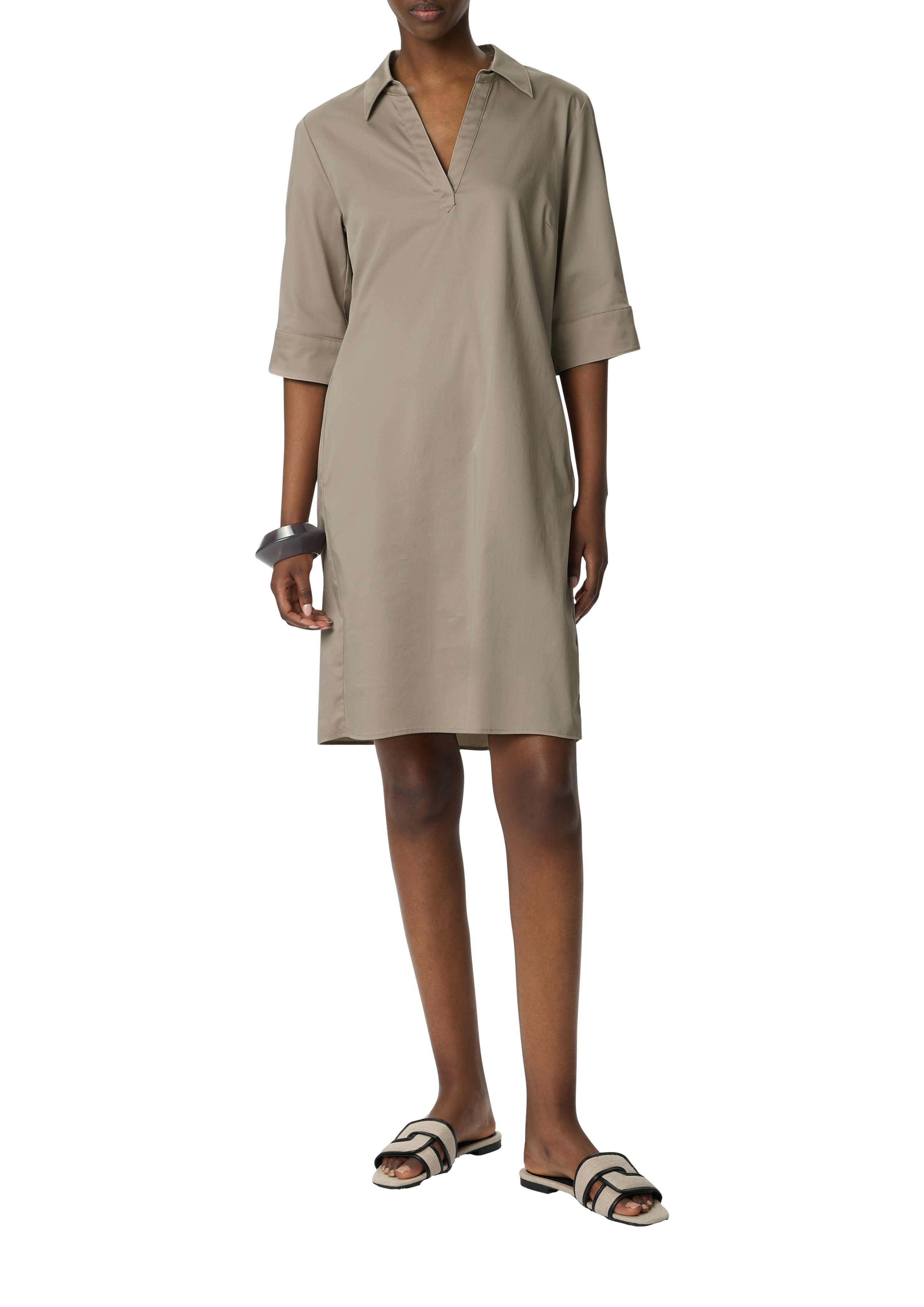 Comma Hemdblusenkleid mit V-Ausschnitt günstig online kaufen