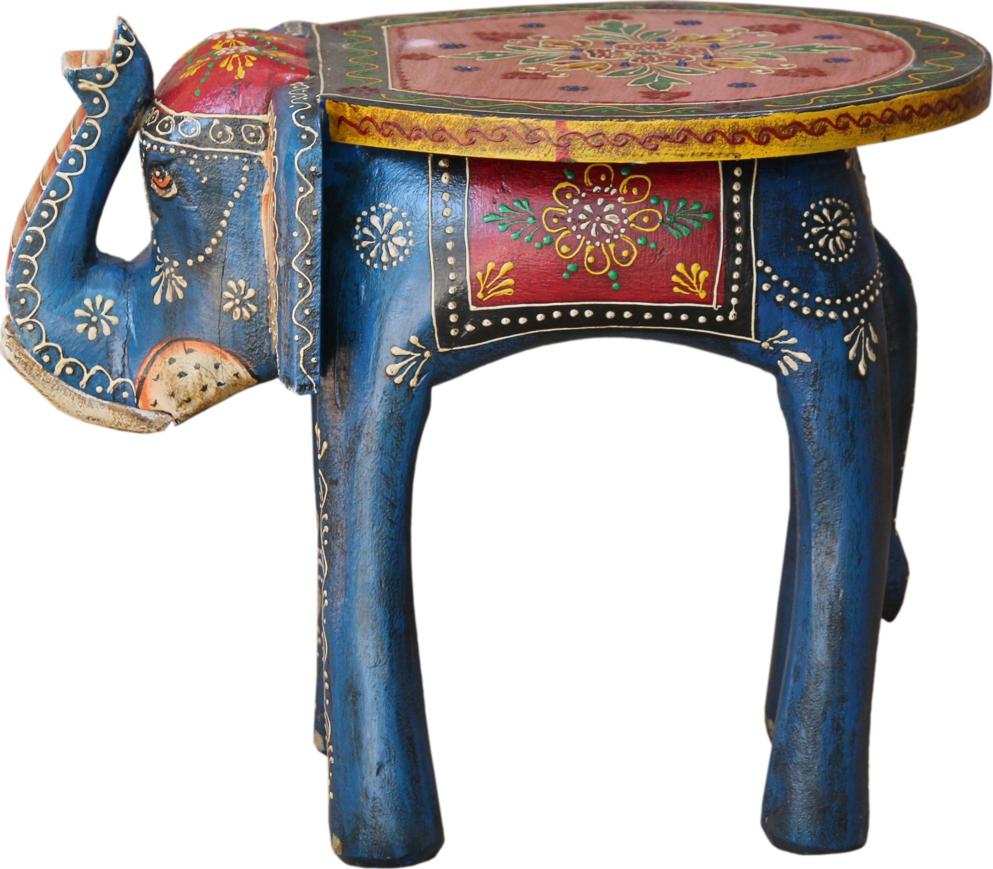 Elefantenform in blau Hocker, Vintage Blumenbank Guru-Shop -.. Couchtisch