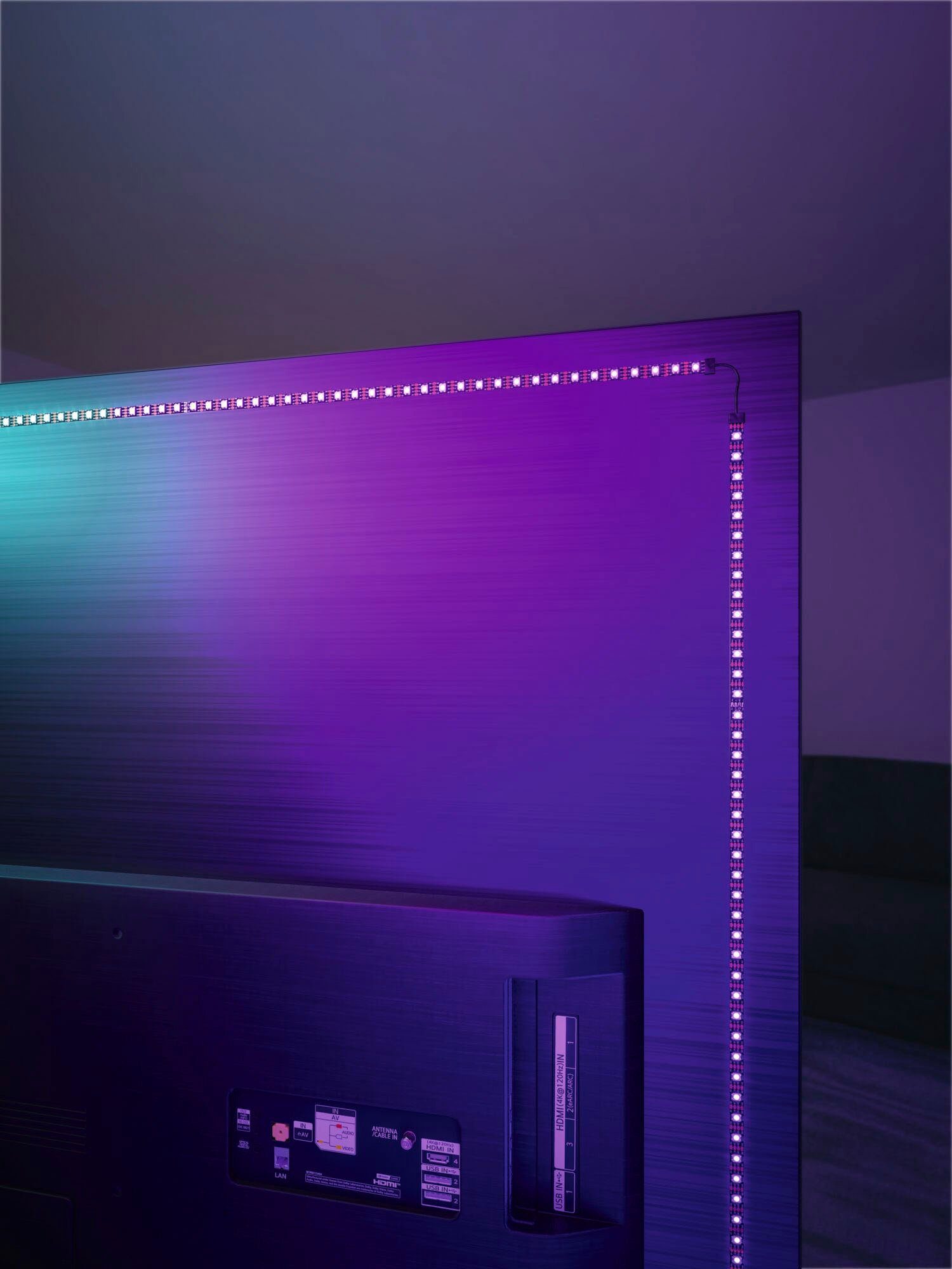 LED-Streifen 1-flammig LED 75 5W, Strip Dynamic Rainbow Zoll Paulmann RGB 3,1m TV-Beleuchtung USB