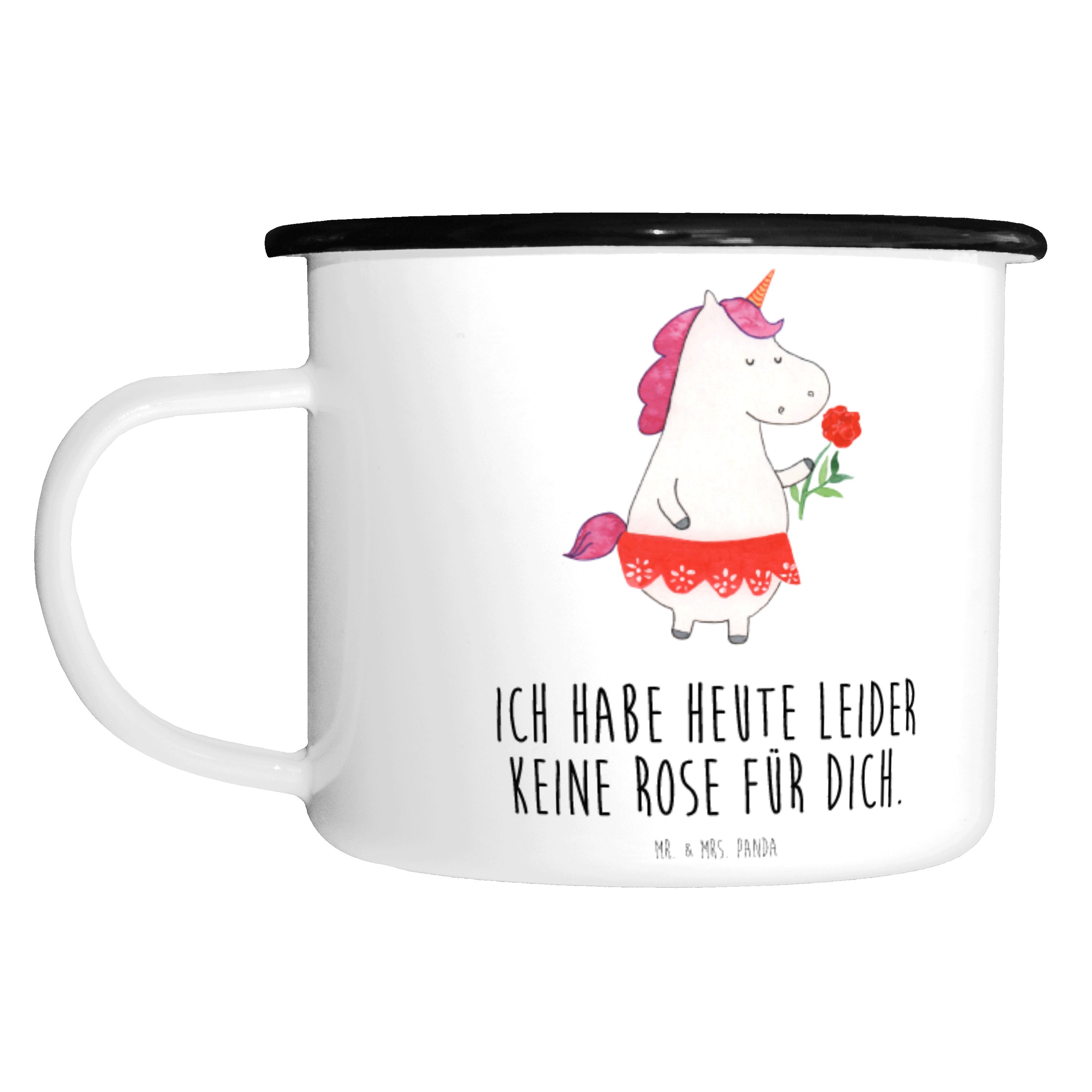 Mr. & Mrs. Panda Dekobecher Einhorn Dame - Weiß - Geschenk, Einhörner, Abfuhr, Tasse, Bachelor, M (1 St)