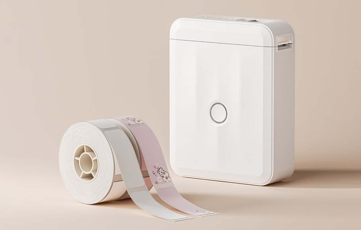 NIIMBOT Niimbot D110M Tragbarer Bluetooth-Etikettendrucker Weiß Mini-Drucker – Bild 2 von 5