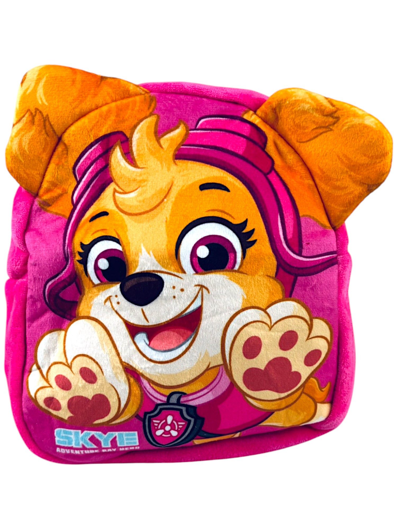 PAW PATROL Kindergartentasche Skye 3D Ohren, Plüsch Kinder-Rucksack 18x4x22 cm