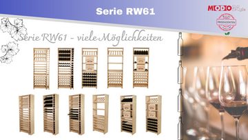 Modo24 Weinregal RW61, Modular Flaschenregal Flaschenständer Holzregal