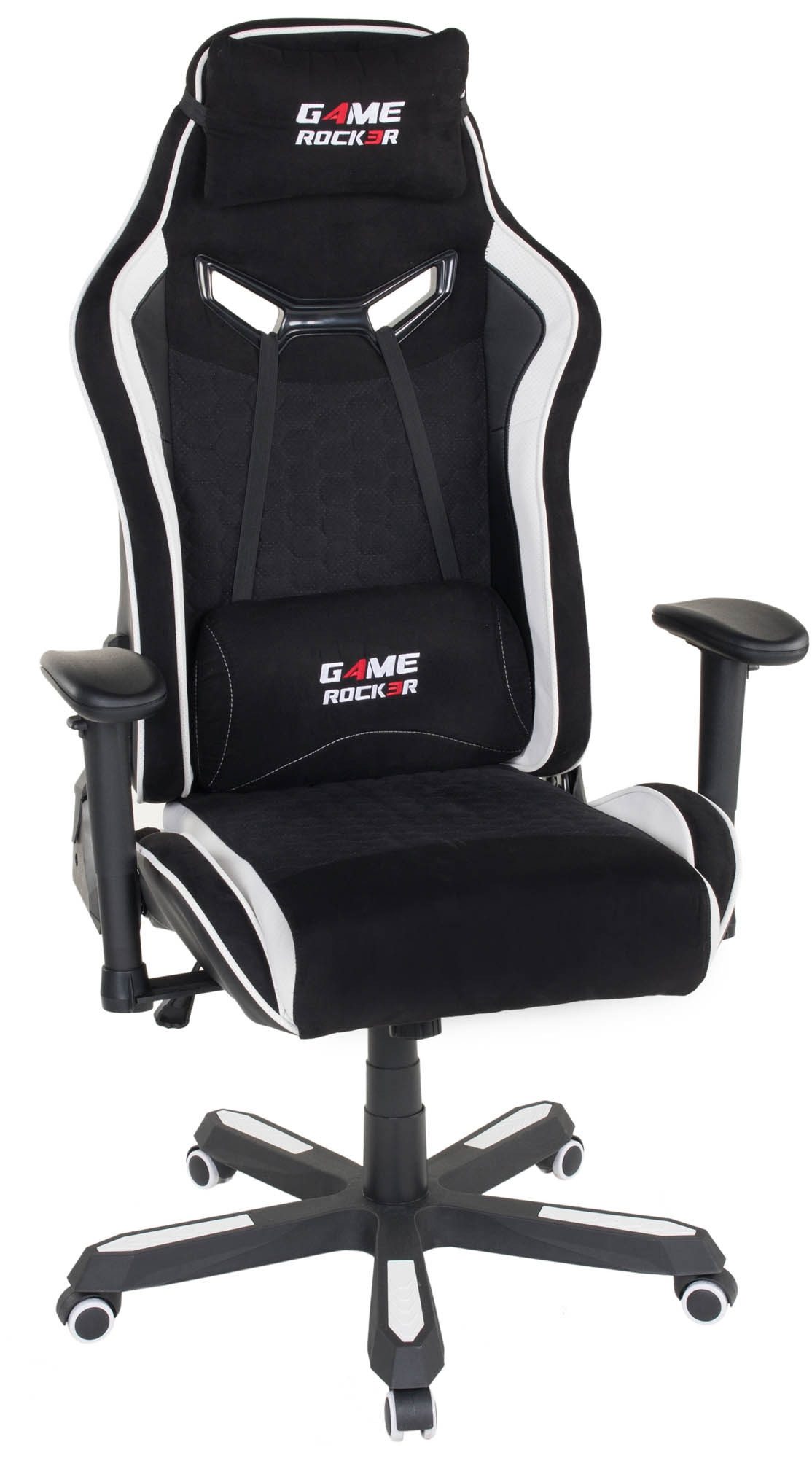 Duo Collection Gaming-Stuhl Game-Rocker, ergonomisch, schwarz / weiß - 66x128x66 (BxHxT)