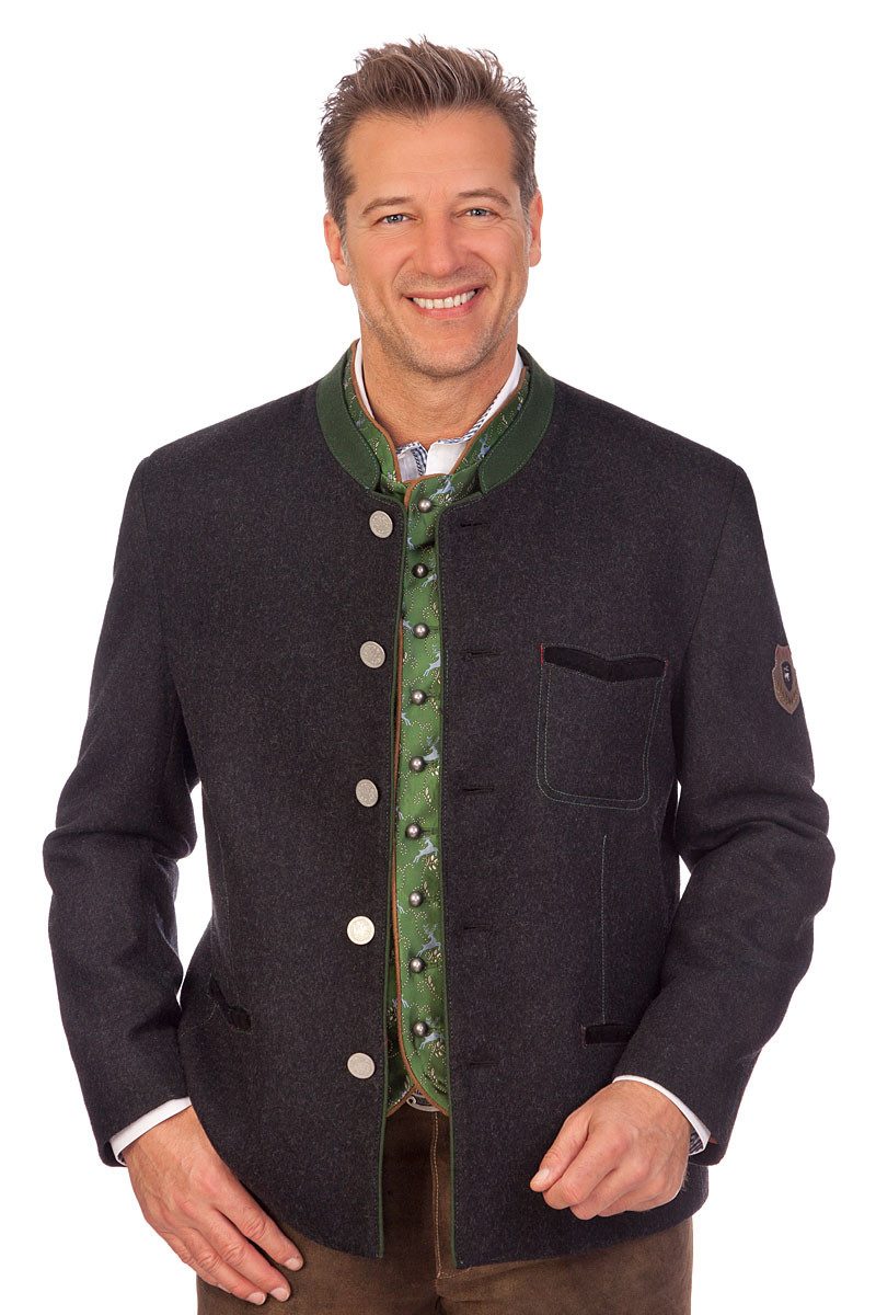 Spieth & Wensky Trachtenjanker Janker - TENOR - anthrazit