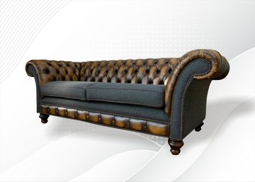 JVmoebel Chesterfield-Sofa Luxus Brauner Chesterfield Dreisitzer Modern Möbel Neu, Made in Europe