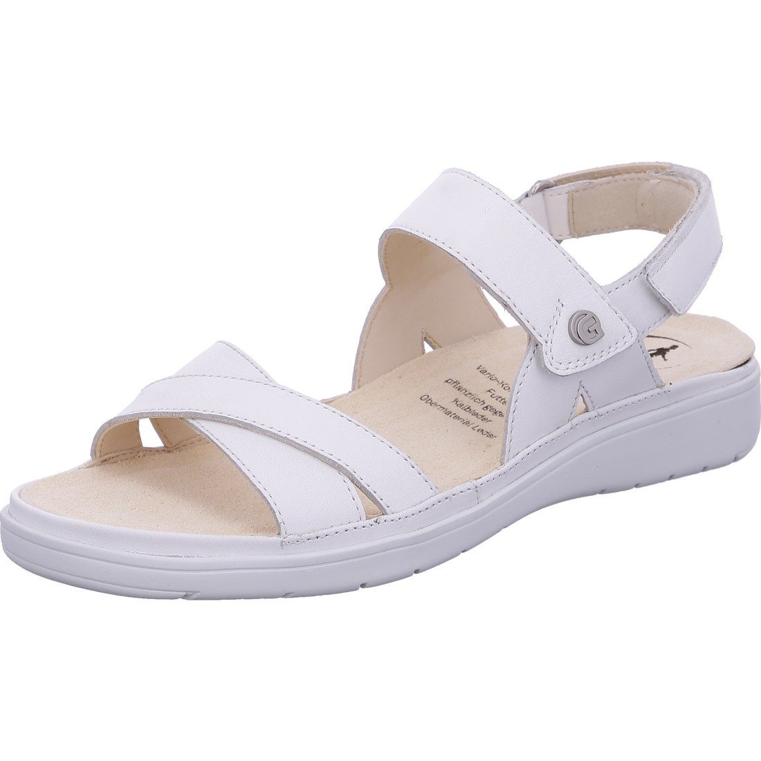 Ganter Ganter Schuhe, Evi Sandalette - 048828 Sandalette weiß Glattleder