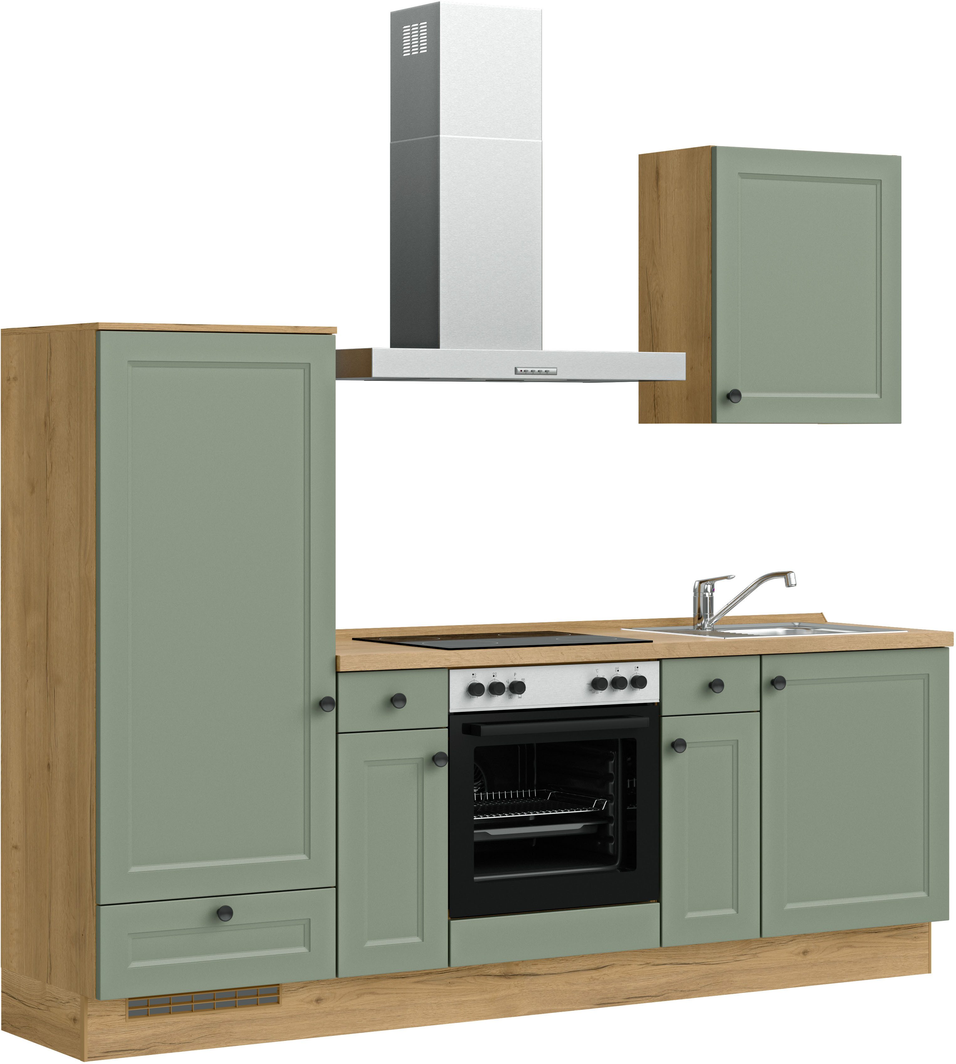 nobilia® Küchenzeile "Cascada I", NEU: individuell anpassbar mit gratis Profi-Beratung, vormontiert, Breite 240 cm, Ausrichtung wählbar, wahlw. mit E-Geräten