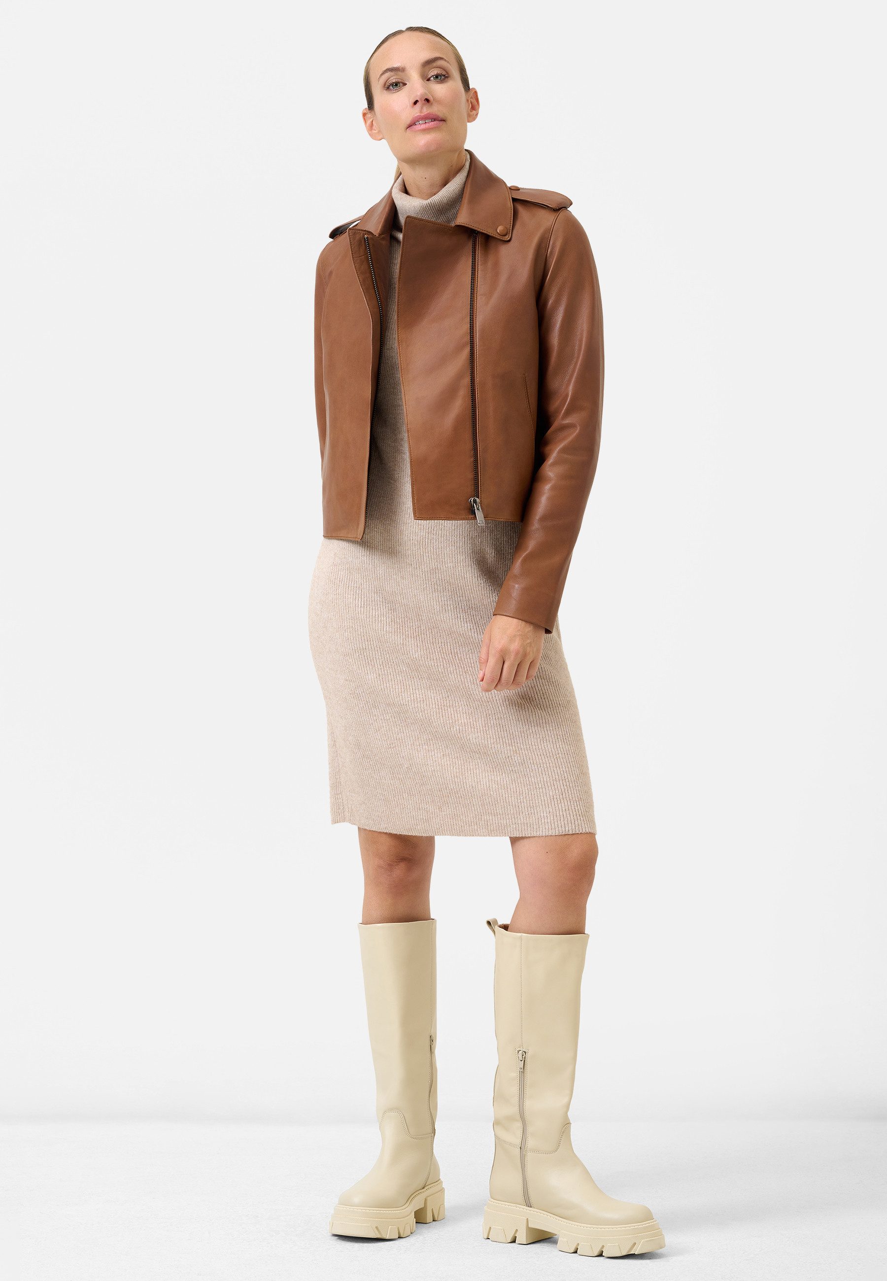 RICANO Lederjacke Juana Lederjacke mit Hemdkragen günstig online kaufen