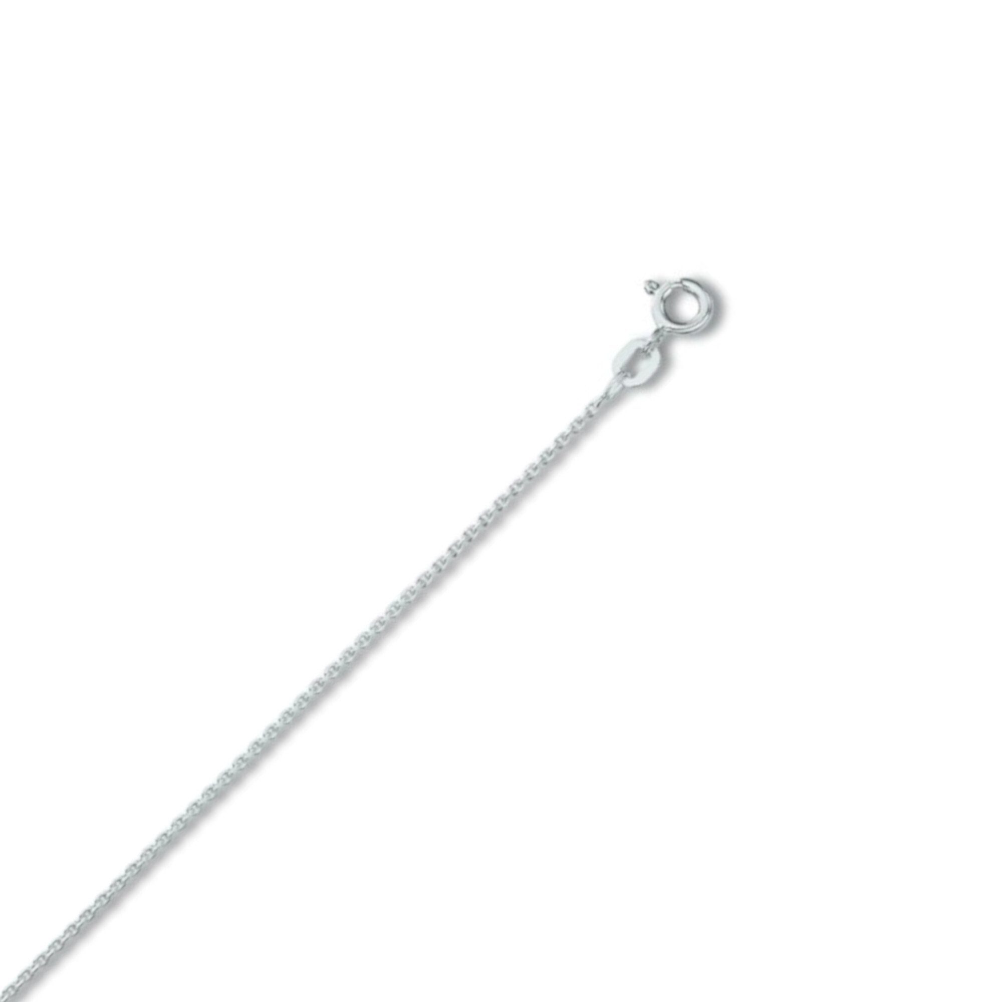 ONE ELEMENT Goldkette Halskette aus 333 Weißgold Ø 1,20 mm, Damen Gold Schmuck Rundankerkette