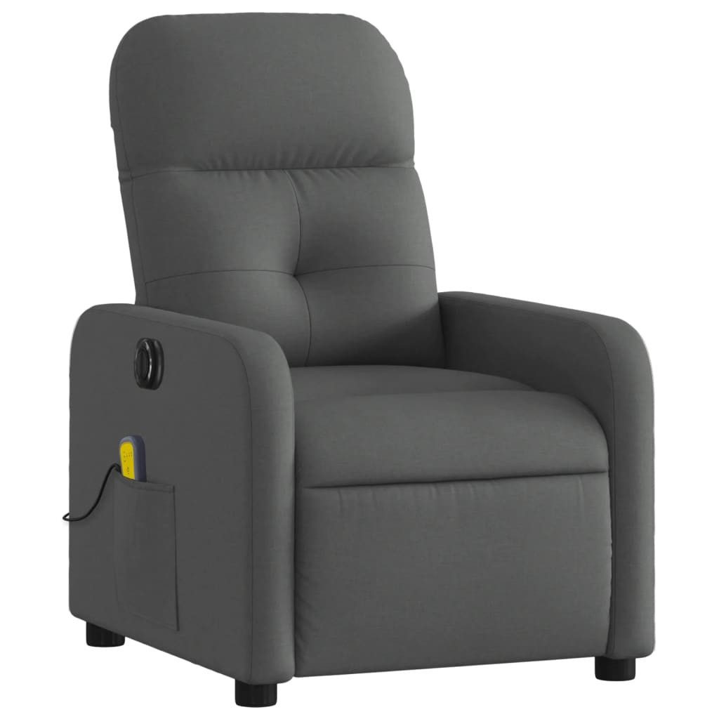 vidaXL Sessel Massagesessel Elektrisch Dunkelgrau Stoff günstig online kaufen