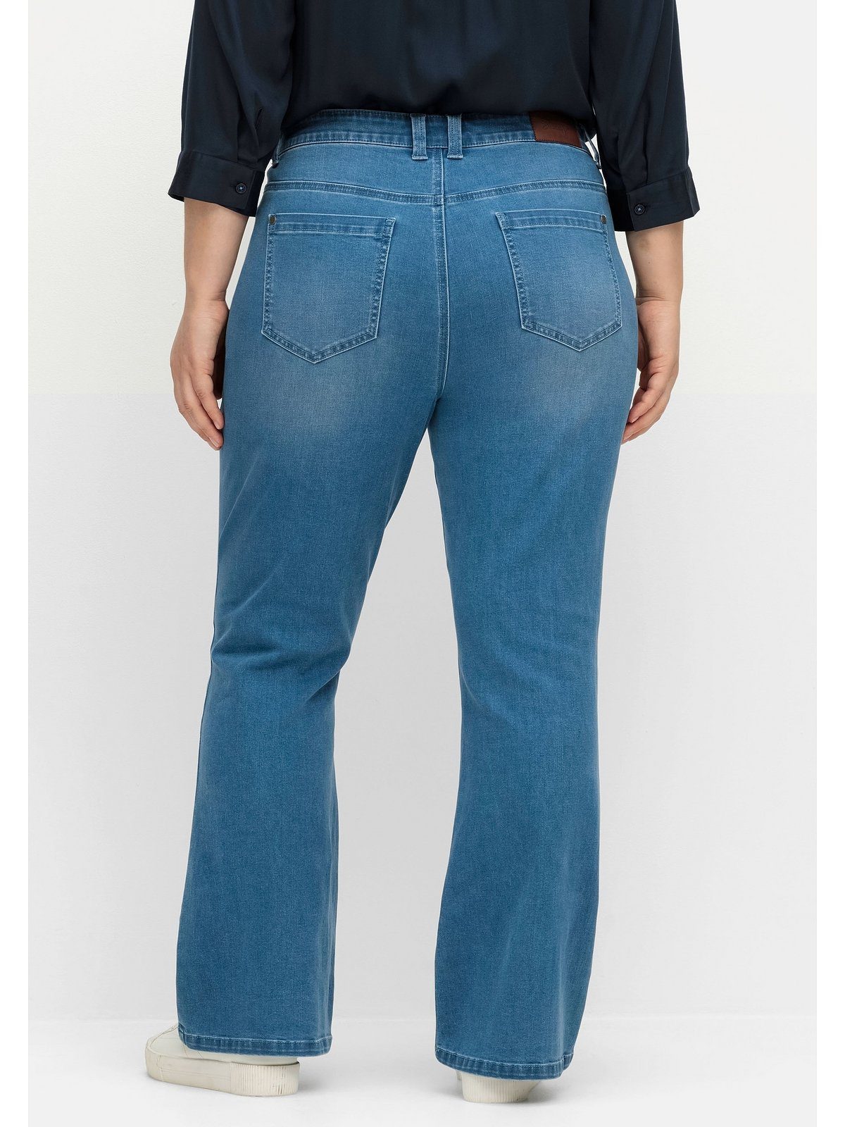 Sheego Stretch-Jeans Große Größen mit blue Bodyforming-Effekt Catfaces Denim und