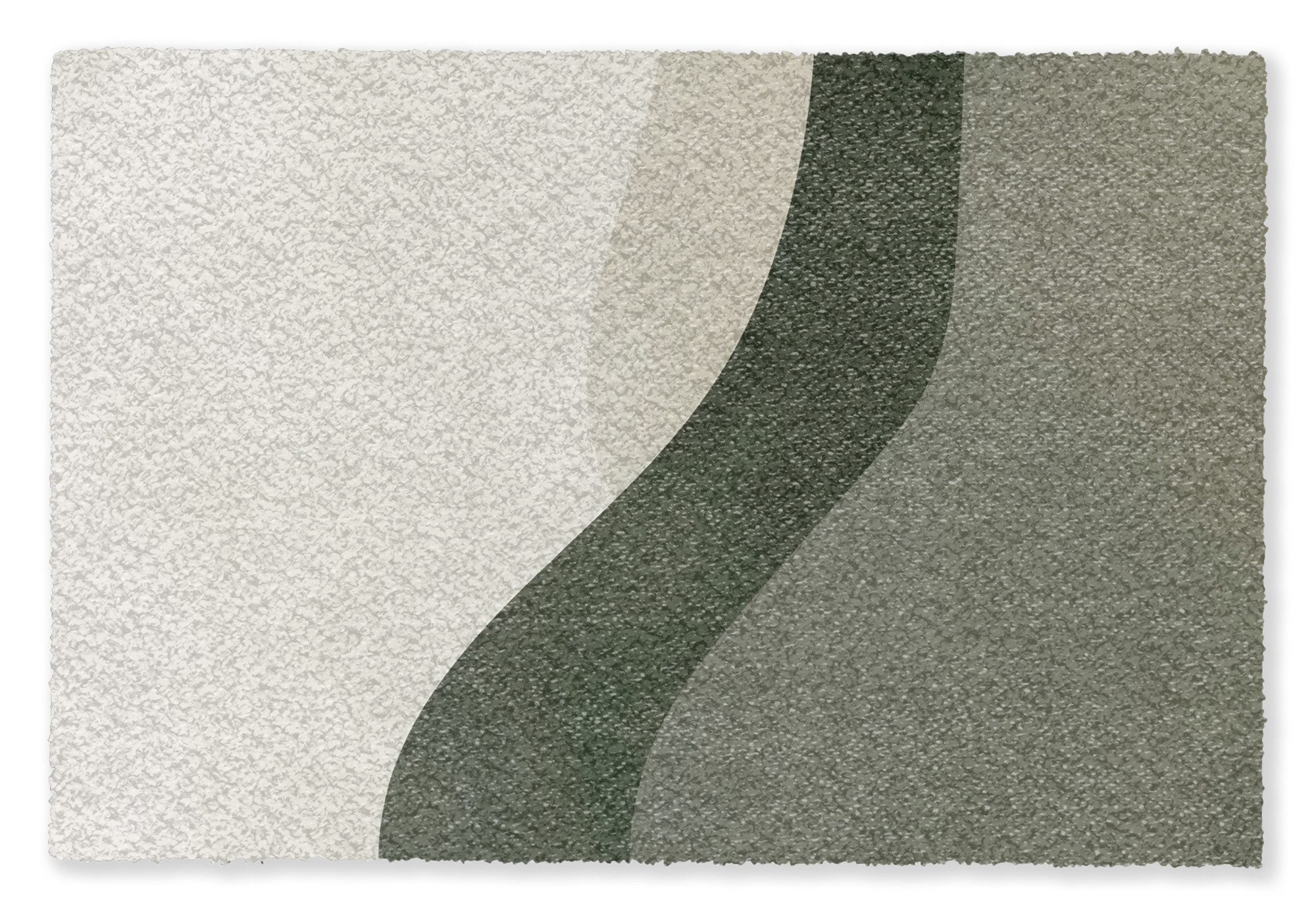 MuchoWow Fußmatte Japandi - Grün - Abstrakt - Modern, Rechteckig, innen Schmutzfangmatte, Tür, Schmutzfänger Flur, Teppich, 60x40 cm