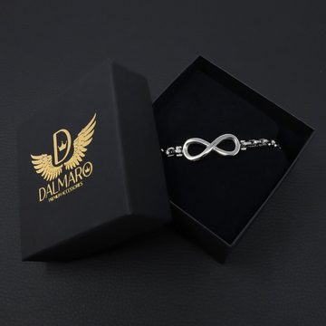 DALMARO.de Edelstahlarmband Edelstahl Armband INFINITY SILVER, Armband inkl. Schmuckschachtel