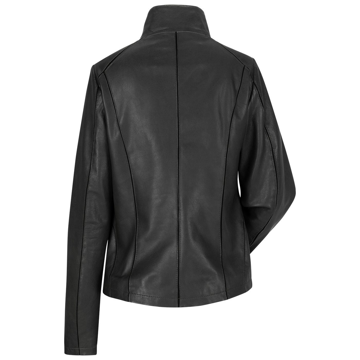 aus Lammnappa Gloria Milestone Jersey-Kombitation Leder mit Lederjacke schwarz