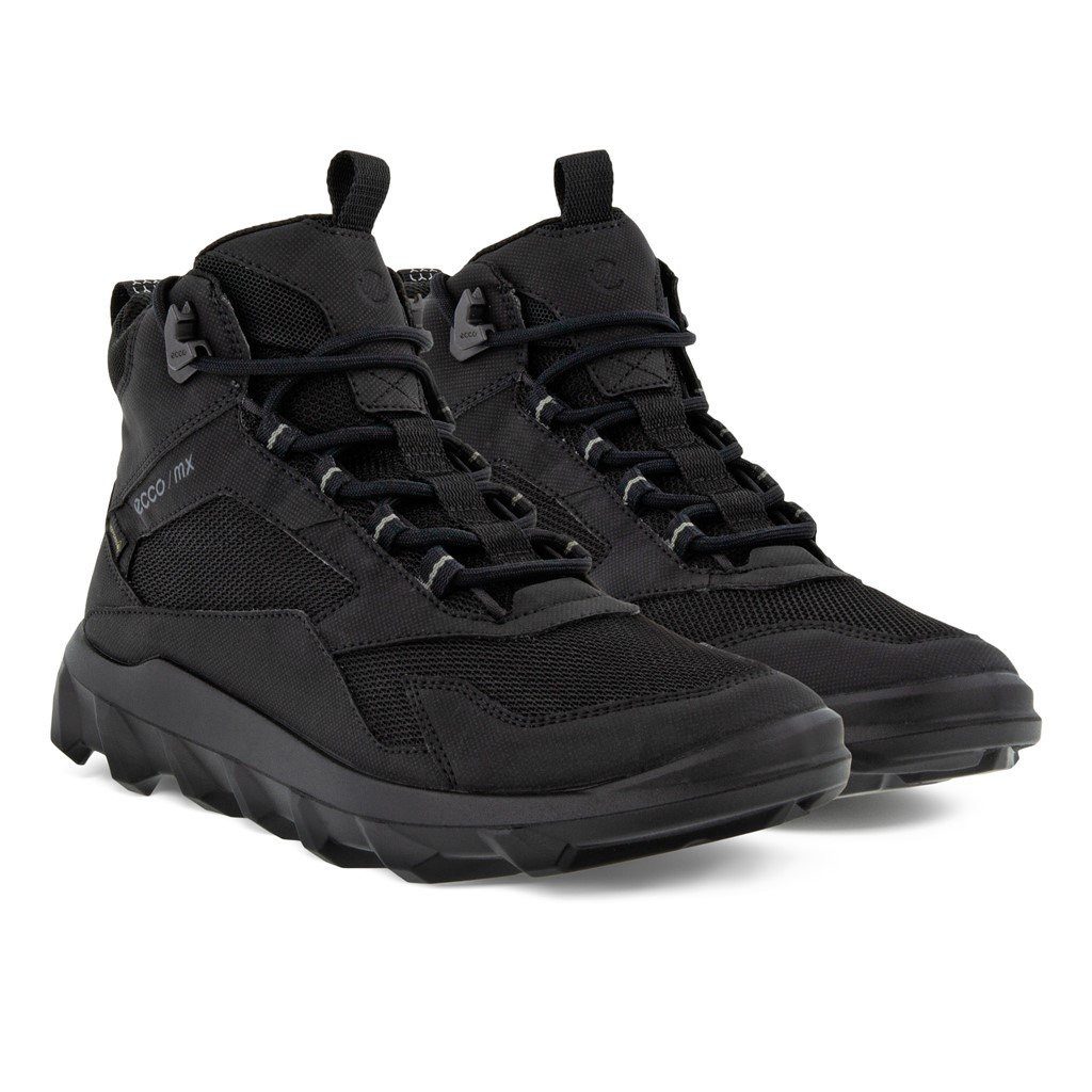 Ecco MX Mid GTX (Premiumleder, wasserdicht) schwarz Damen Sneaker günstig online kaufen
