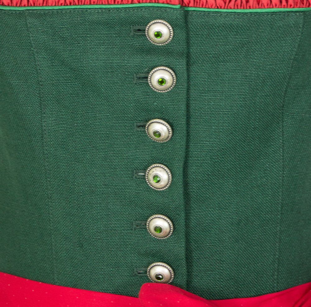 Trachtenland Dirndl Dirndl Amanda - Grün Schwarz 95cm Gr. 38