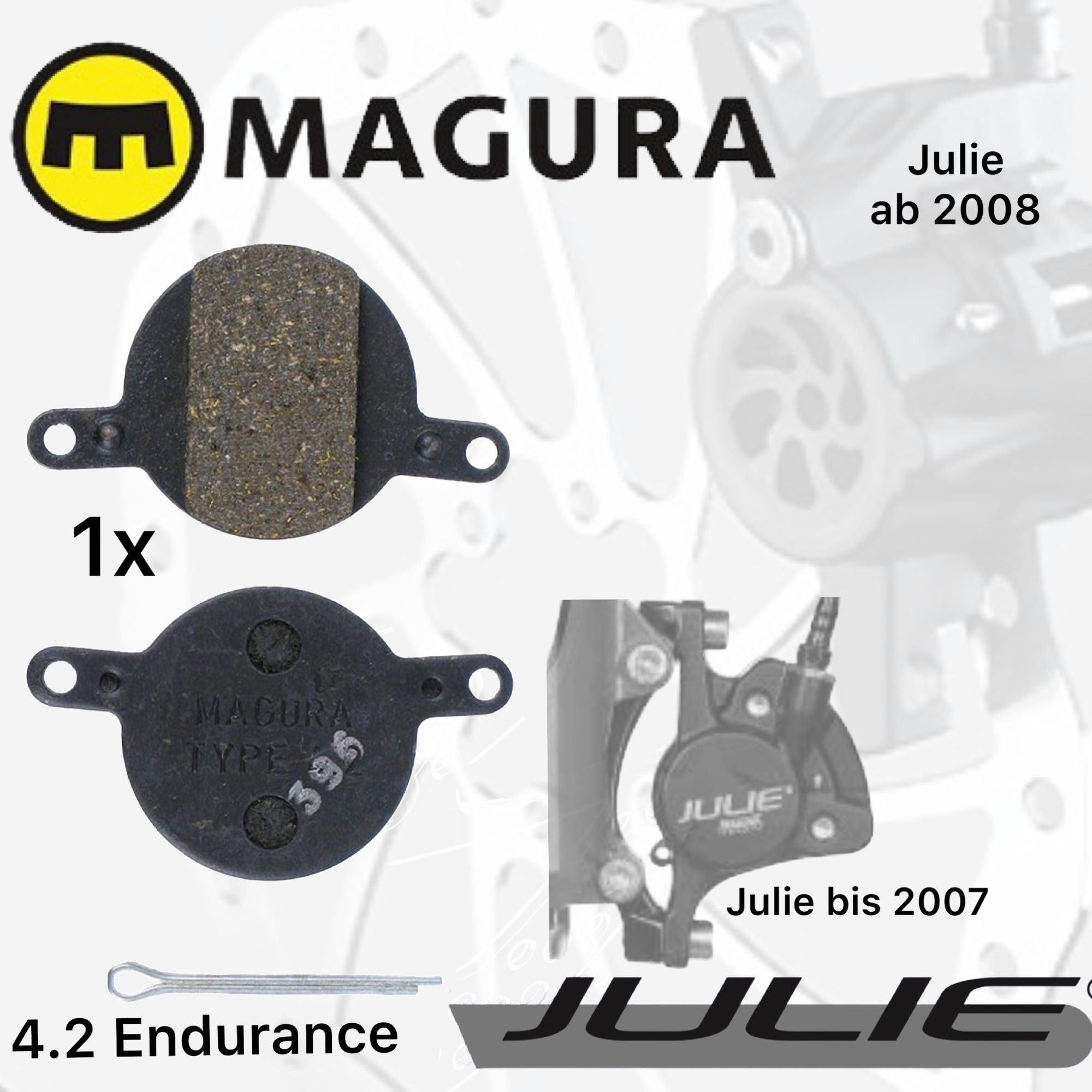 Magura Scheibenbremse Magura Bremsbeläge 4.2 Julie Disc Scheibenbremse Niederdruck Endurance