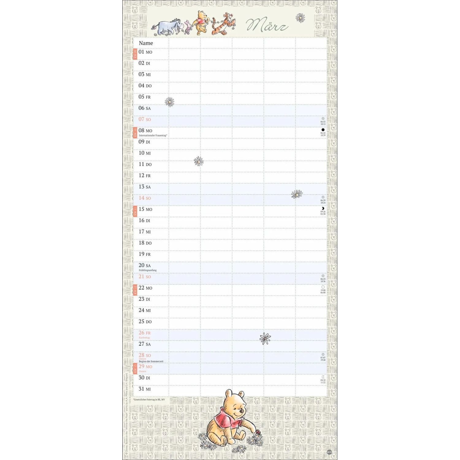 HEYE Wandkalender Winnie Puuh Familienplaner 2027 – Bild 4 von 5