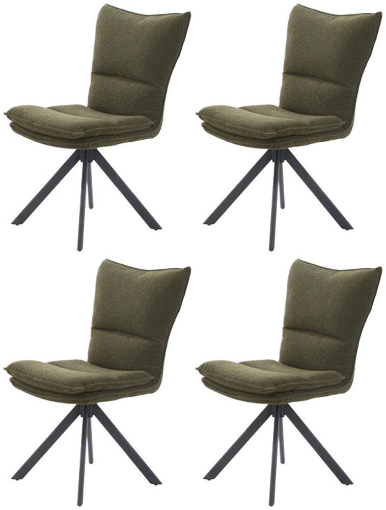 Jockenhöfer Gruppe Drehstuhl Florina (Set, 4 St), 4-Fuss-Stuhl, inklusive Drehfunktion (360), bis 150kg belastbar