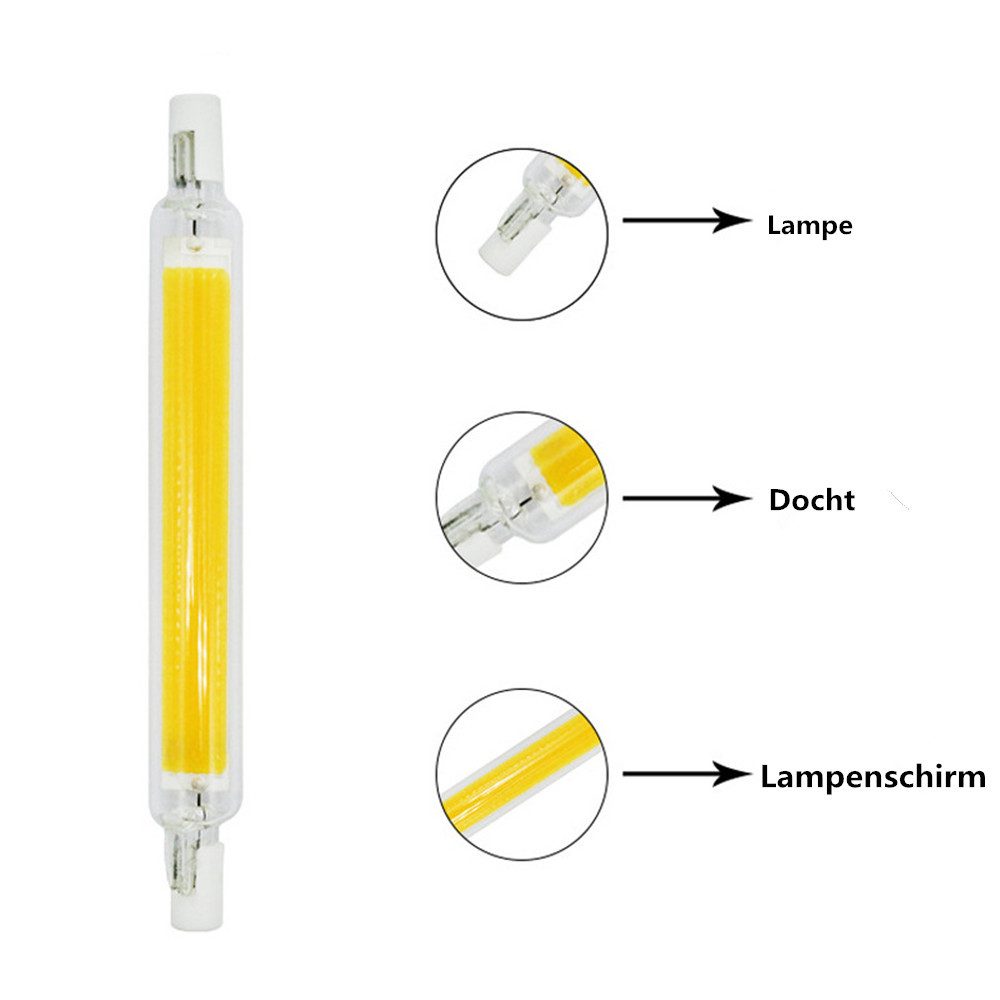 autolock LED-Leuchtmittel R7S LED Dimmbar,(2 Stück)LED 78/118mm,Warmweiß, R günstig online kaufen