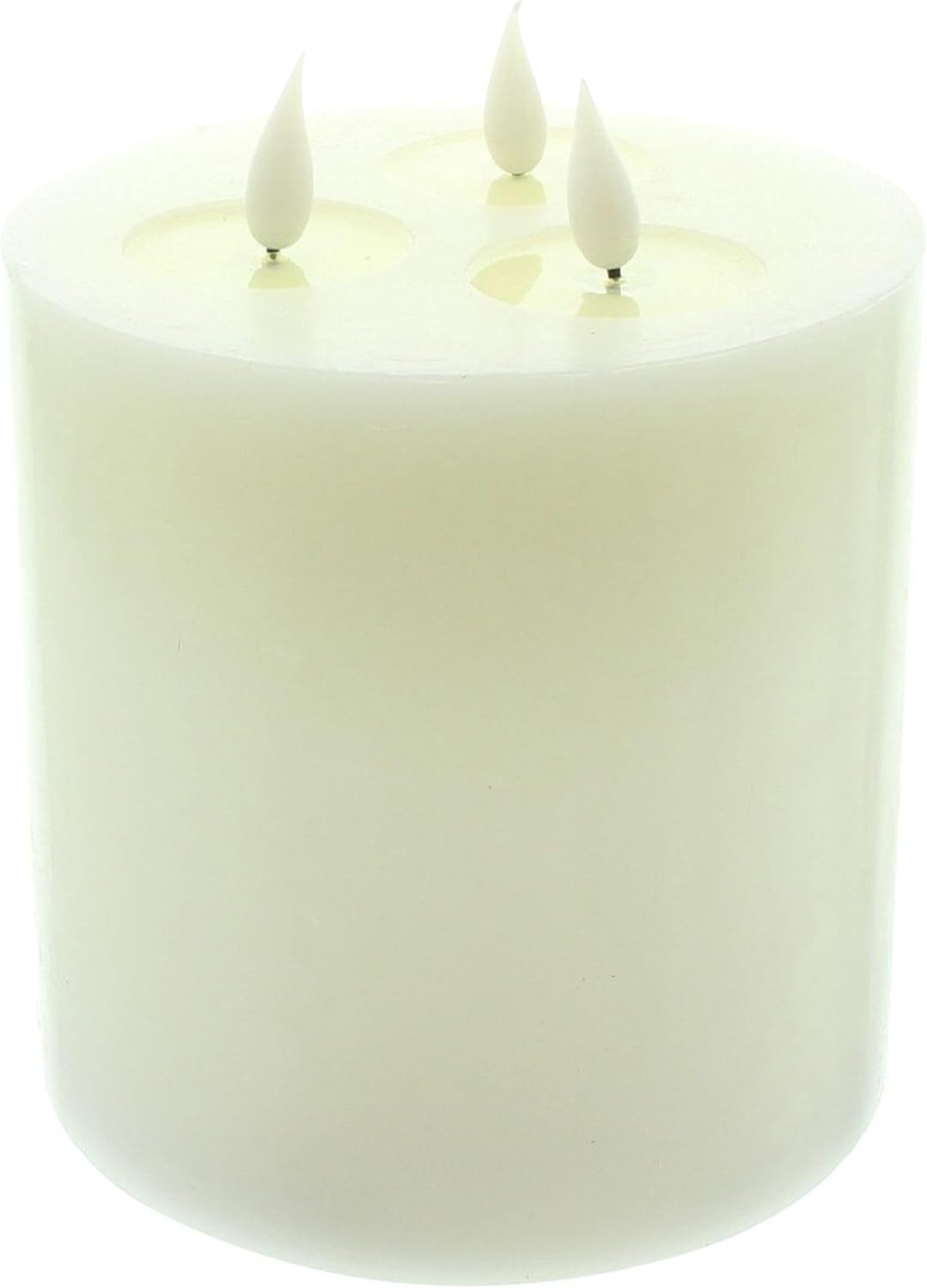 Dekoleidenschaft LED-Kerze 3 Docht Kerze "Classic" aus Echtwachs in creme Ø günstig online kaufen