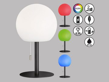 meineWunschleuchte LED Außen-Tischleuchte, Farbwechsel, LED fest integriert, Warmweiß, RGB Farbwechsler, 2er SET Outdoor ohne Strom-Kabel dimmbar, RGB Partybeleuchtung H: 31cm