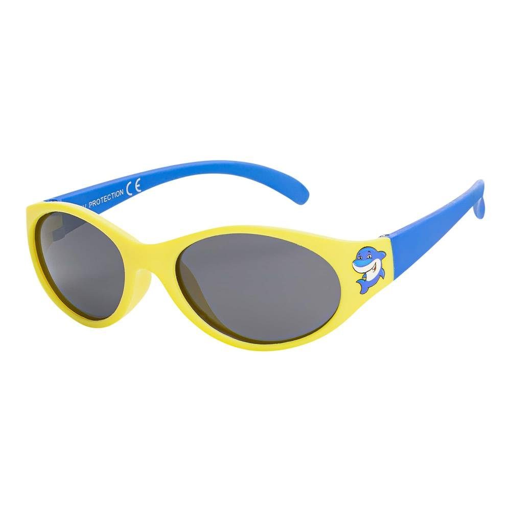 BEZLIT Linsen Eyewear Kinder polarisierten Mädchen (1-St) Sonnenbrille Jungen Designer mit Sonnenbrille Gelb-Blau