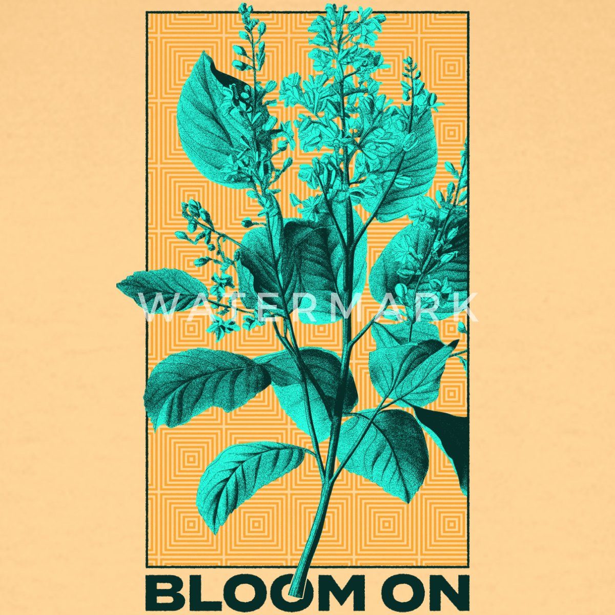 Spreadshirt T-Shirt Vintage Trend Blumen Fauna Design Bloom On Relaxed Fit Unisex T-Shirt (1-tlg)