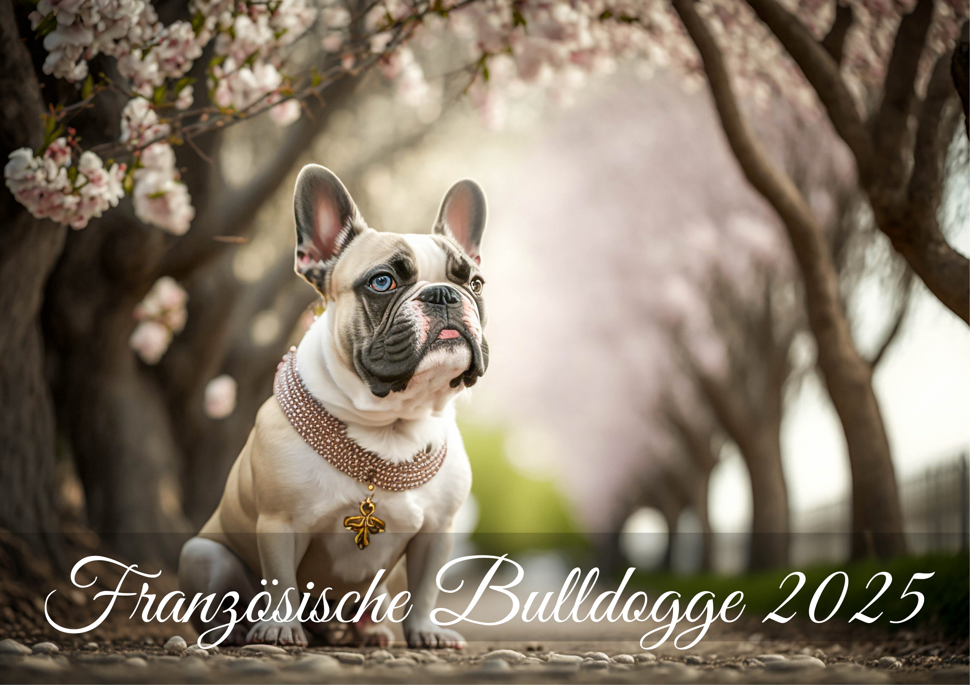 raxxa Wandkalender Französische Bulldogge 2025 - quer