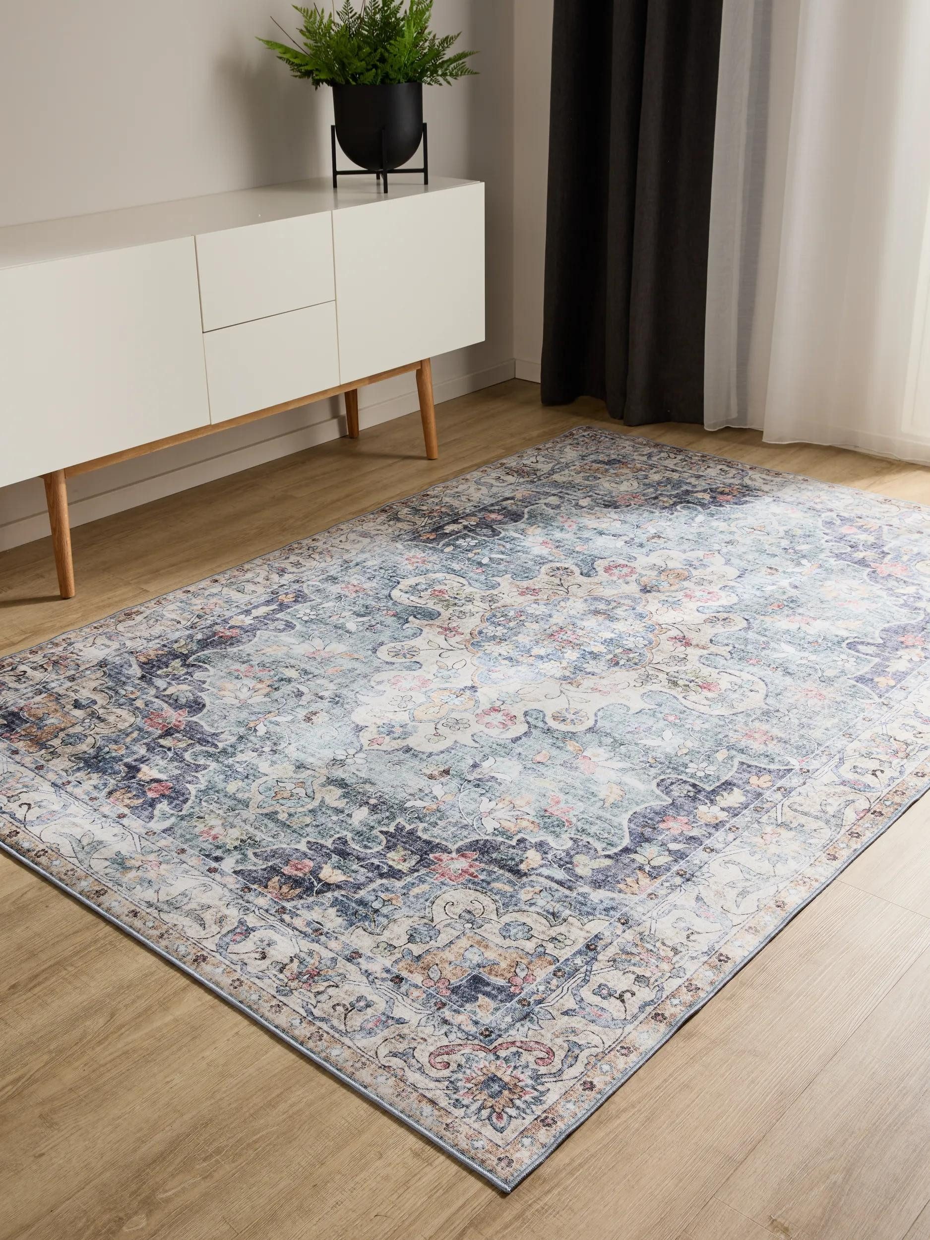 benuta Teppich George, rechteckig, Höhe: 5 mm, Vintage-Look, Kurzflor, Teppich Wohnzimmer, Schlafzimmer, Waschbar