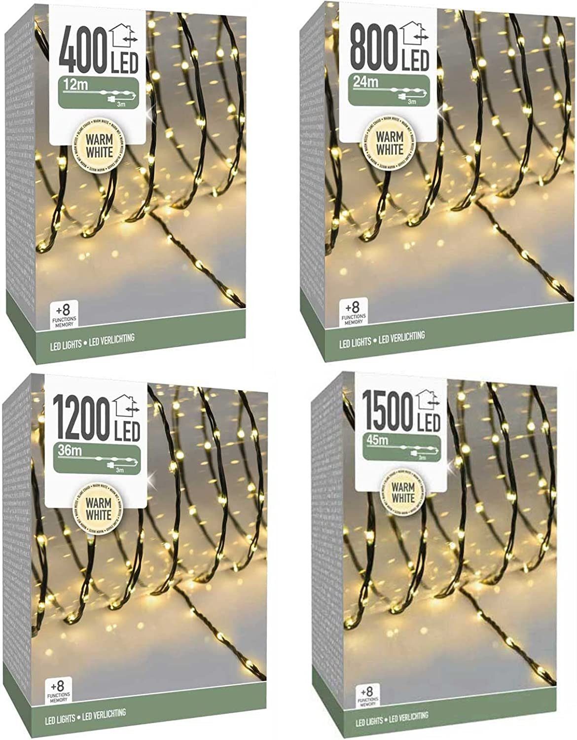 SELF IMPORT LIGHT, LED-Lichterkette warmweiß, AGENCIES mit Lichtmodi 8