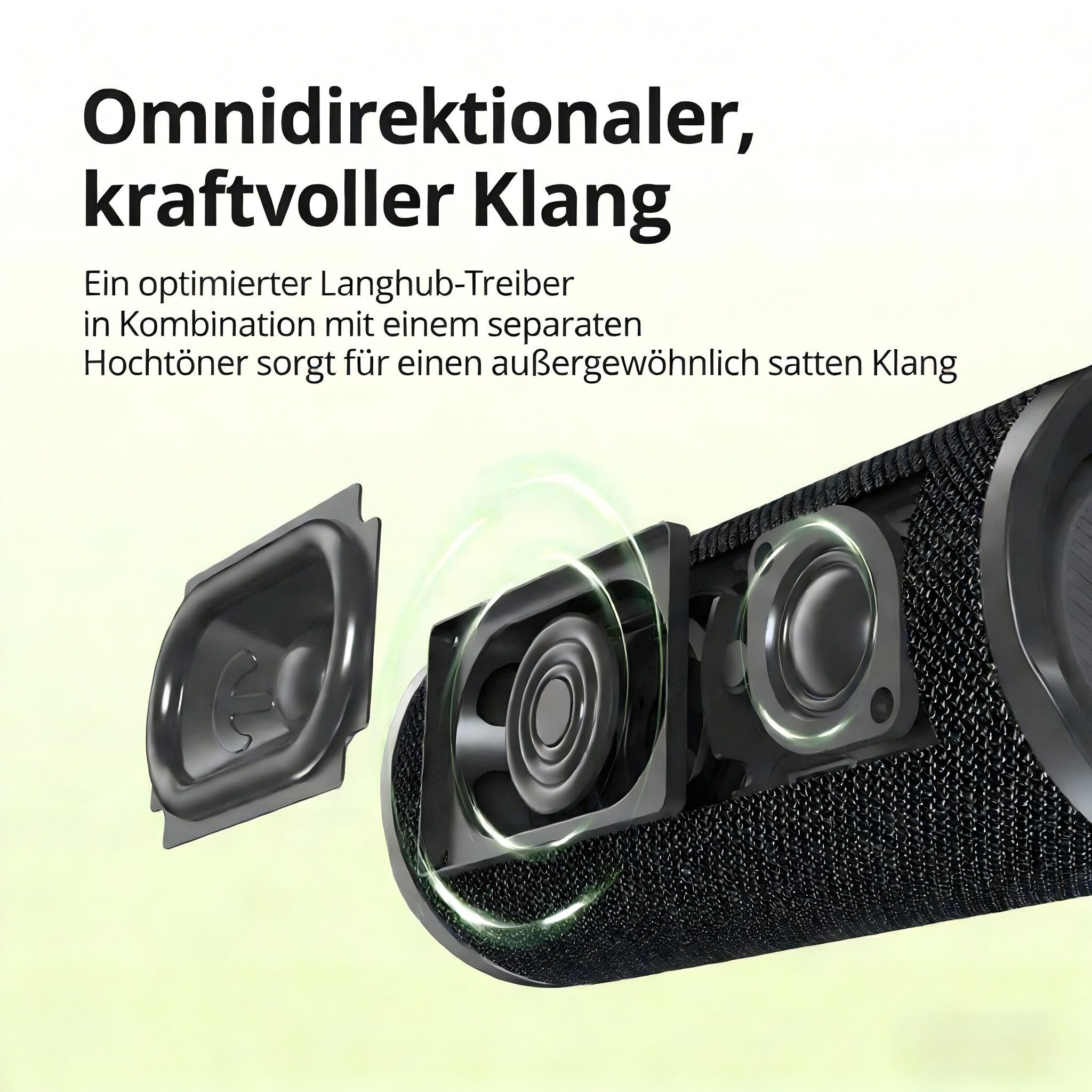 Tronsmart Mirtune C3 Bluetooth-Lautsprecher (Stereo-Pairing, 12h Spielzeit, IPX7)