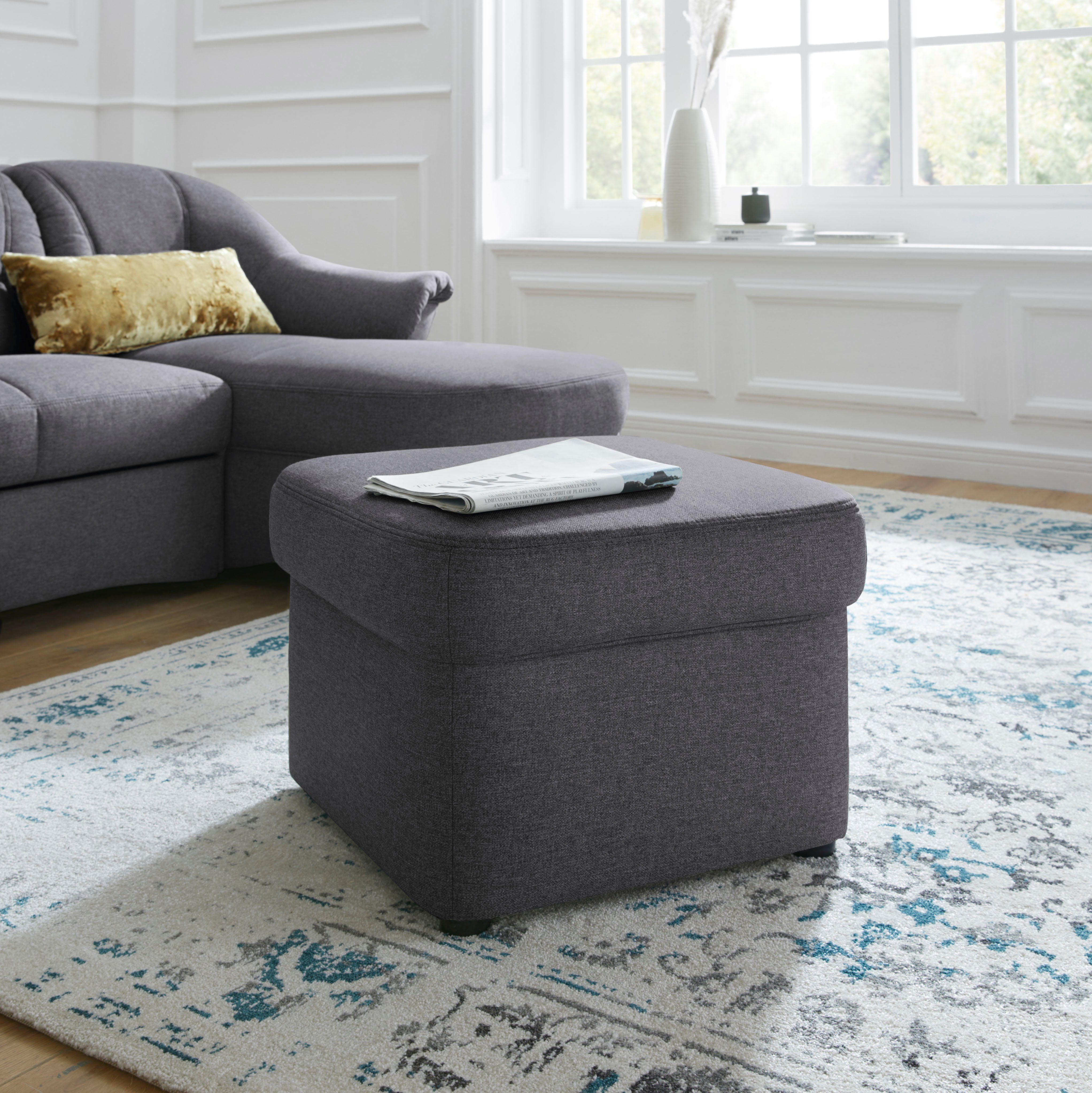 DOMO collection Polsterhocker SARAFINA 61x61 cm, hochwertig und komfortabel