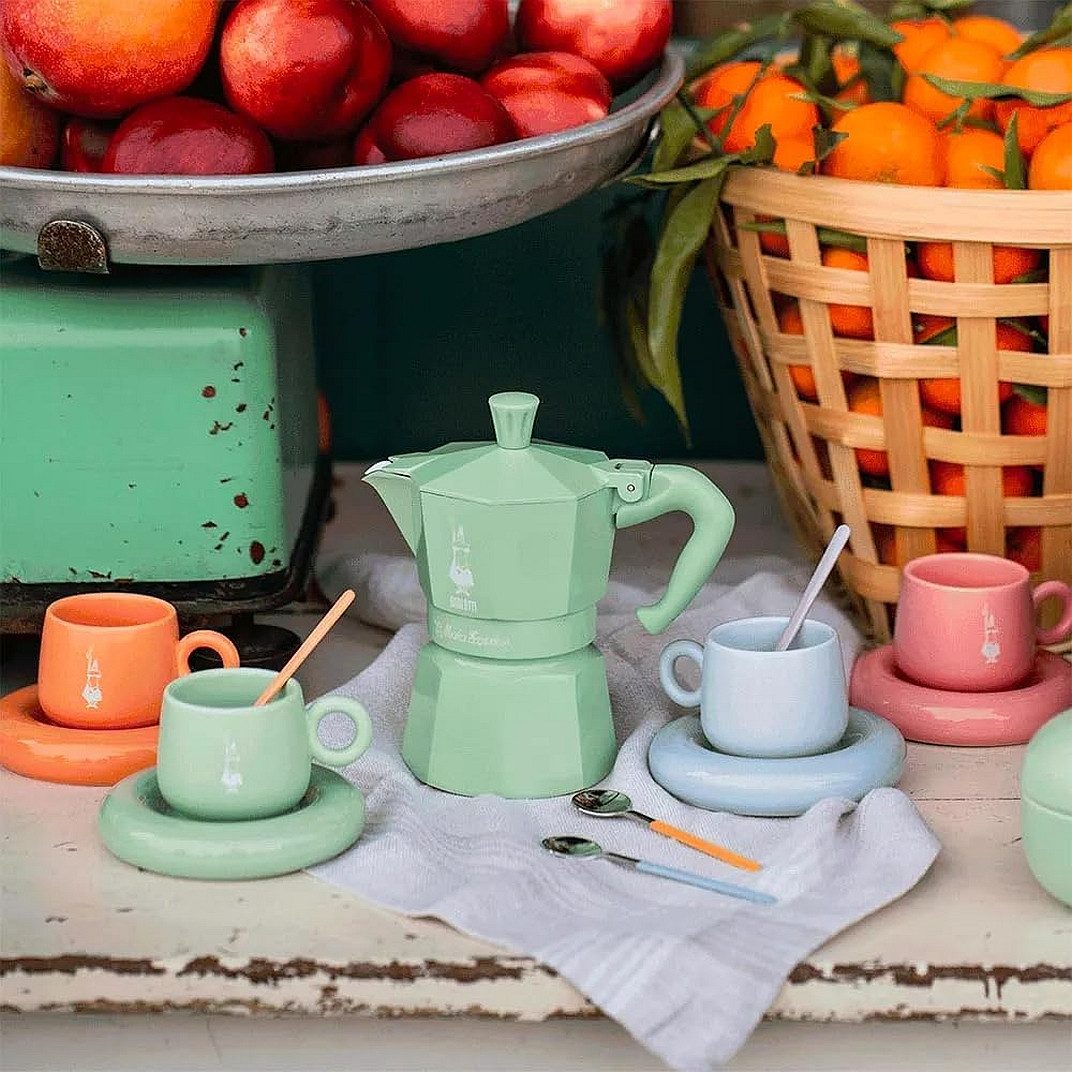 BIALETTI Tasse Espressotasse mit Untertasse Bialetti Mercato Della Frutta 4'er Set, Material: Porzellan – Bild 2 von 3