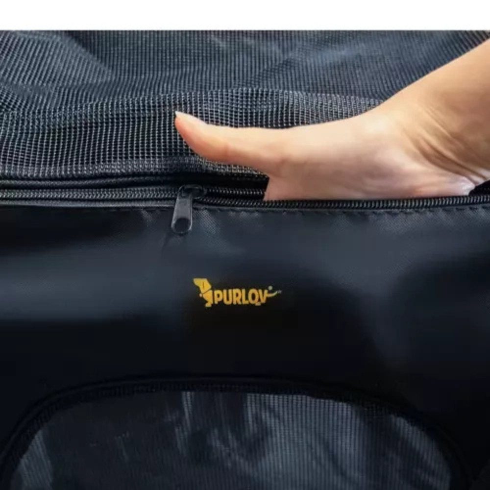 Purlov Tragetasche Transporttaschen Tragetasche 8 kg (Spar-Set, 1-tlg., praktisch langlebig), Belüftungslöcher, Tragegurt