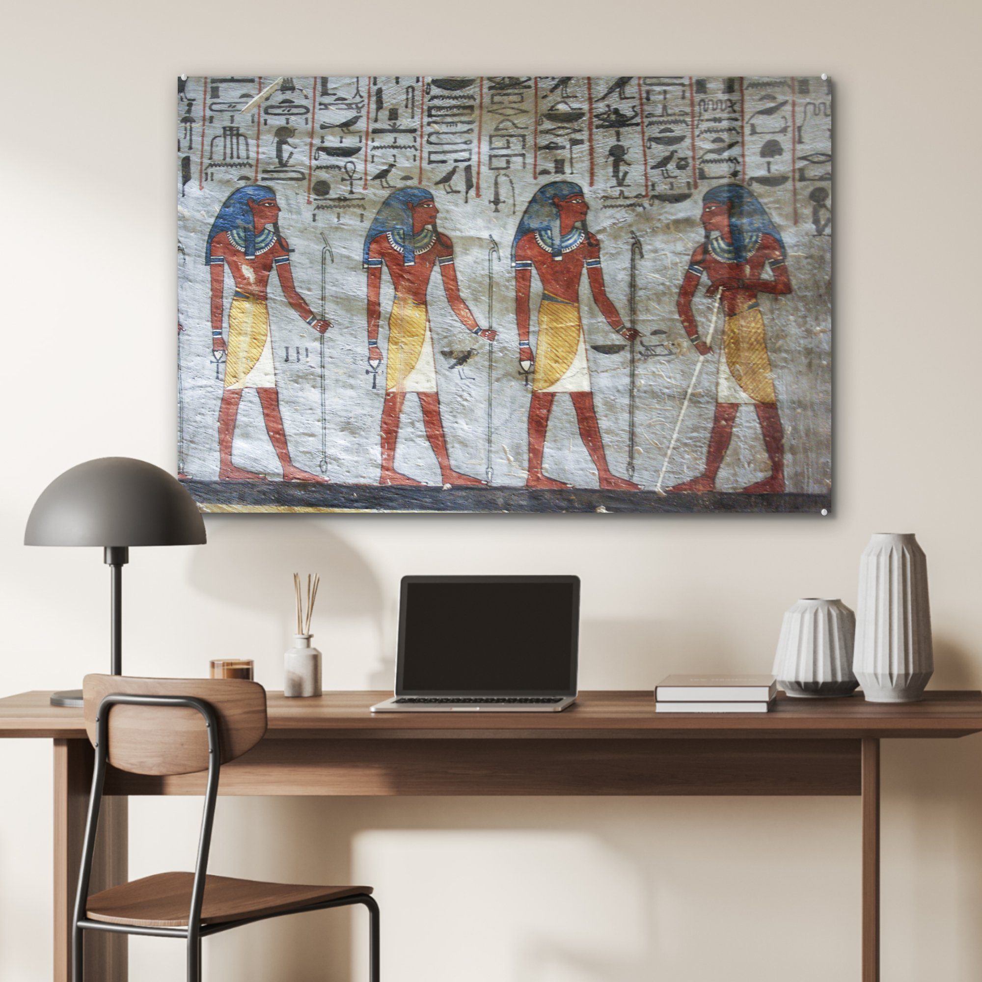 Pharaonen MuchoWow Wand, Acrylglasbilder der Schlafzimmer Acrylglasbild St), Wohnzimmer (1 & an
