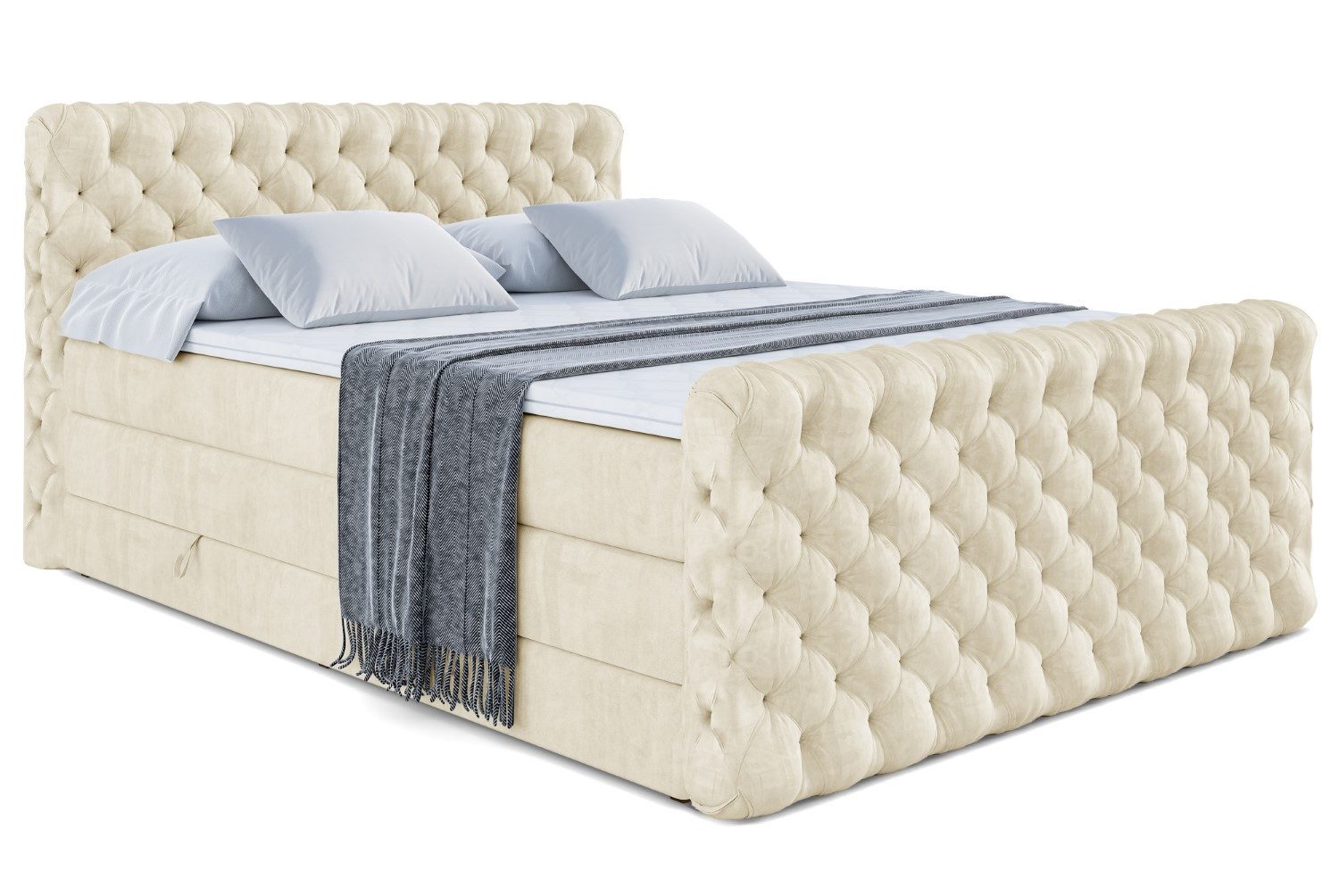 ALTDECOR Boxspringbett BOXI8-Z KING (Multipocket-Matratze H4, H3 Matratze B günstig online kaufen