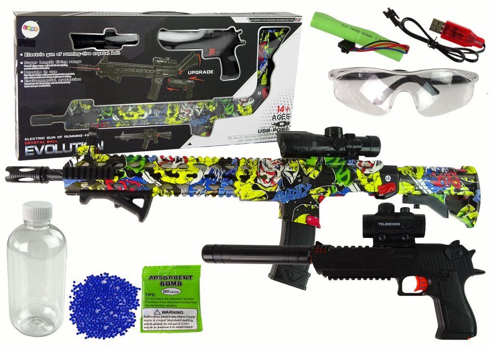 LEAN Toys Laserpistole Kugelpistole Gewehr Wasserpistole Elektrisch Waffenset Pistole Laser