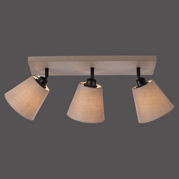 click-licht Deckenleuchte Deckenleuchte Riala in Beige E27 3-flammig, keine Angabe, Leuchtmittel enthalten: Nein, warmweiss, Deckenlampe, Deckenbeleuchtung, Deckenlicht