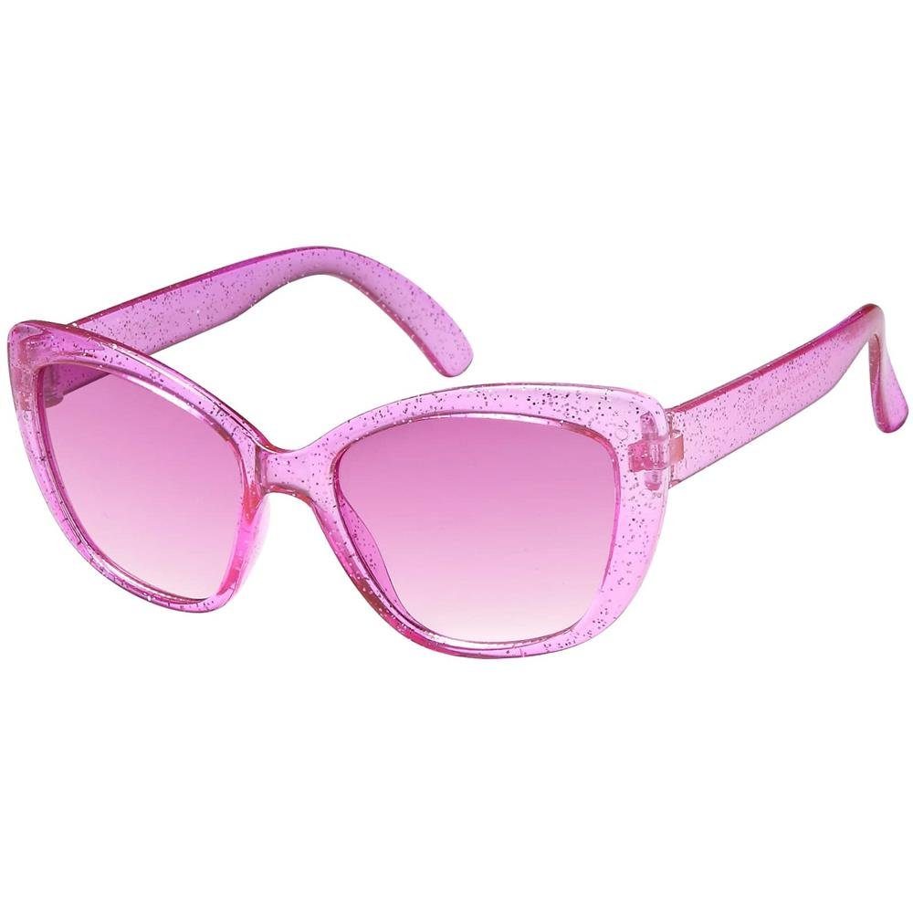 BEZLIT Eyewear Retrosonnenbrille Mädchen Kinder mit Bügel (1-St) Sonnenbrille Cat-Eye durchsichtigen Stil Pink/Lila