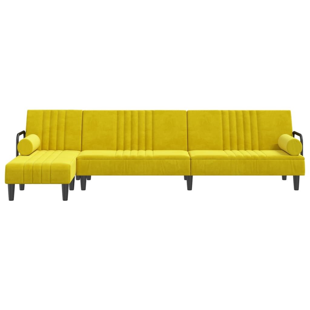 vidaXL Sofa Schlafsofa in L-Form Gelb günstig online kaufen