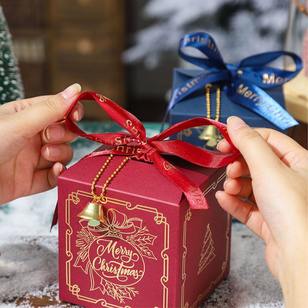 AUzzO~ Geschenkpapier Süßigkeiten für geschenktüte Weihnachten Weihnachtsdekoration Weihnachtsfeier10-tlg Tragbares, Apfeltasche für